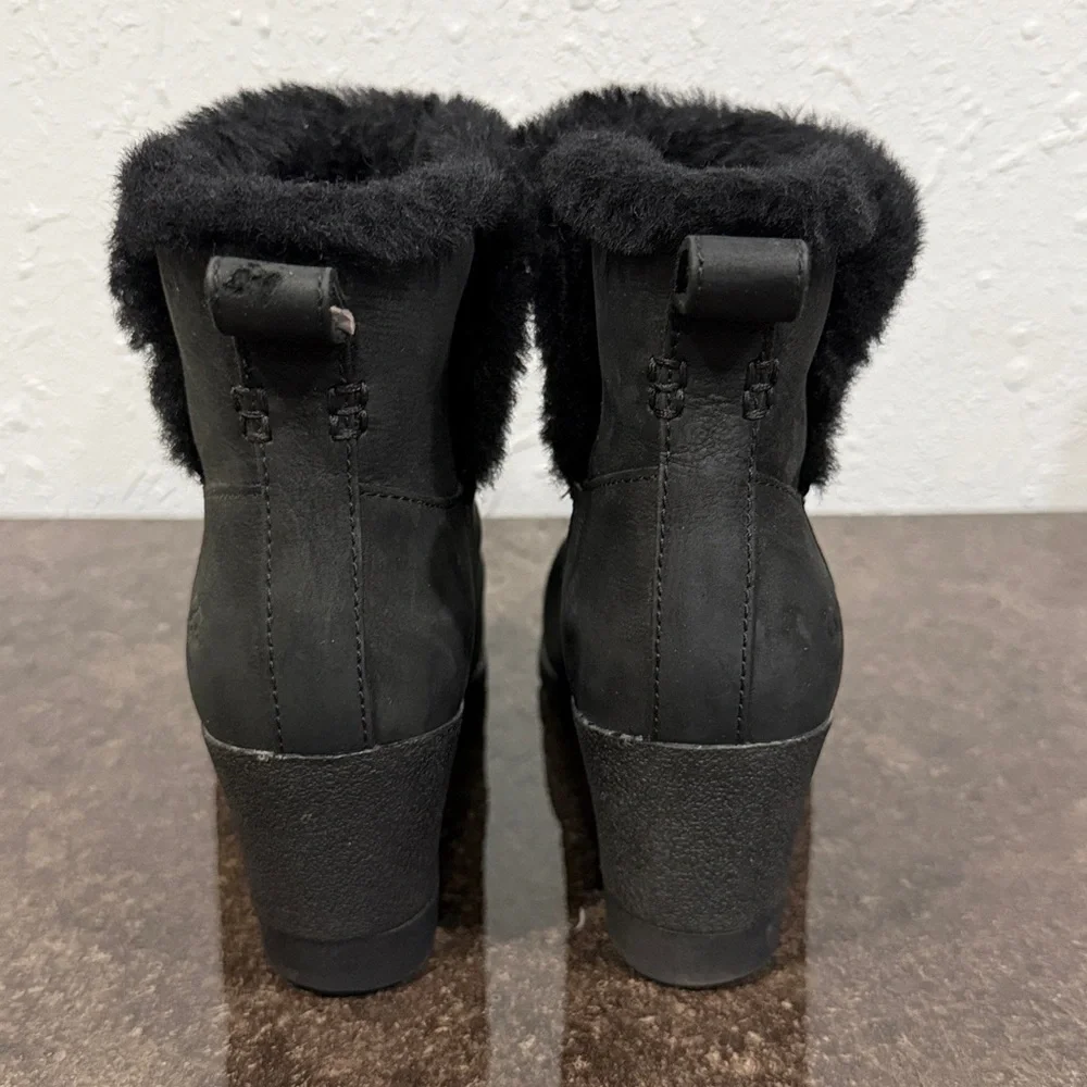 UGG Women's Devorah Waterproof‎ Black Wedge Boots